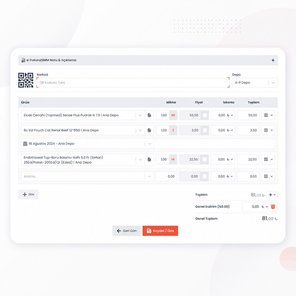 Doğrudan Satış Modülü — Smart Plus screenshot